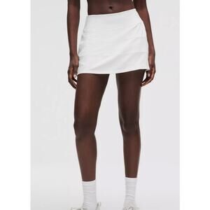 Lululemon Pace Rival Mid Rise Skirt/Skort White Size 4